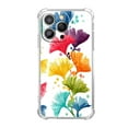 thumbnail image 1 of Rainbow Watercolor Ginkgo Leaves Case for iPhone 14 Pro Max,Aesthetic Colourful Floral Pattern Soft TPU Full Cover Case, 1 of 5