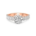 thumbnail image 3 of 2 Carat IGI Certified Round Shape Lab Grown Diamond Engagement Ring | 14K Rose Gold | Danica Side Oval Diamond Eternity Lab Diamond Ring | FG-VS1-VS2 Quality Friendly Diamonds, 3 of 5