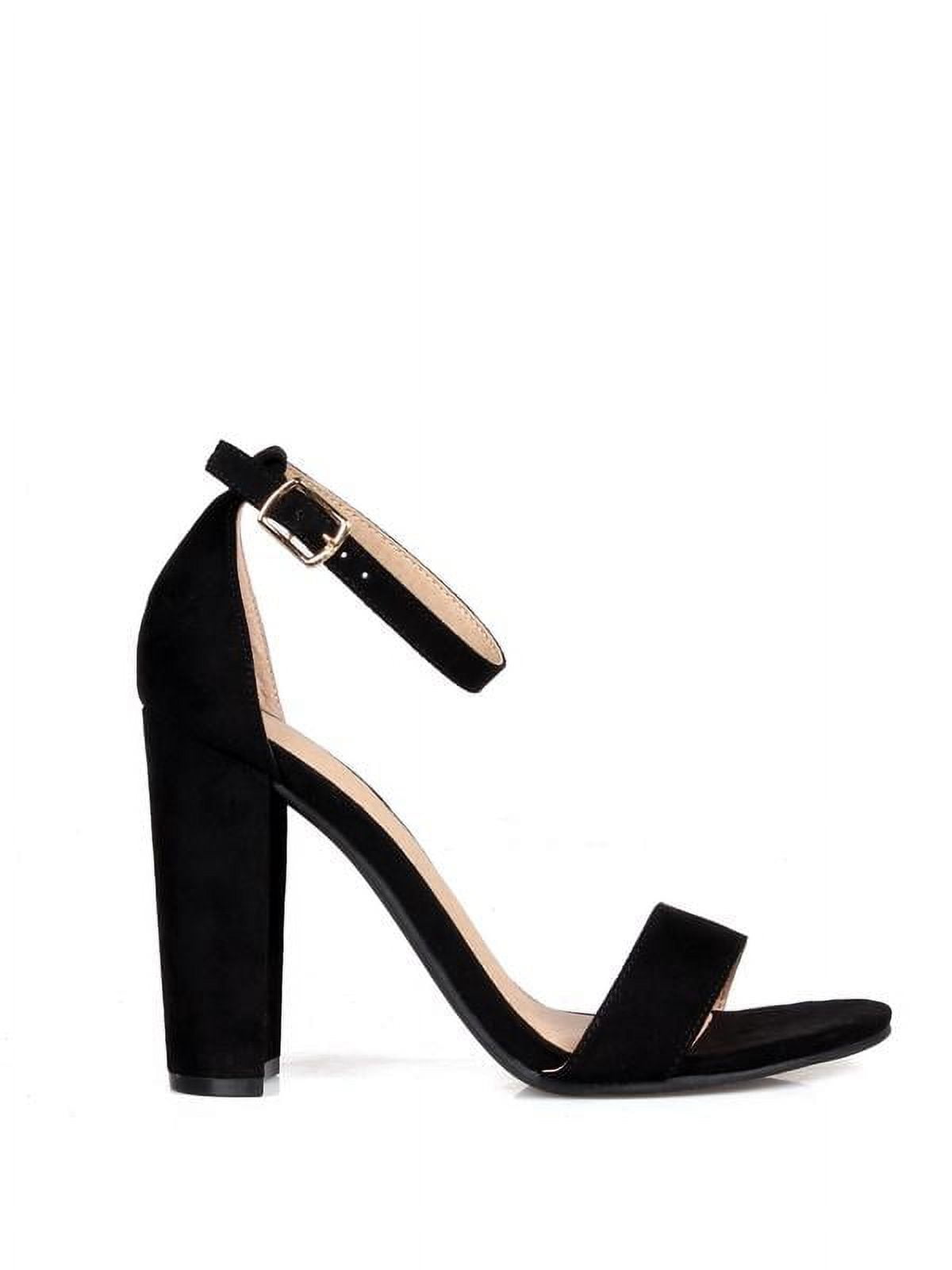 Mark and Maddux Two Piece Women's High Heel Sandals in Black