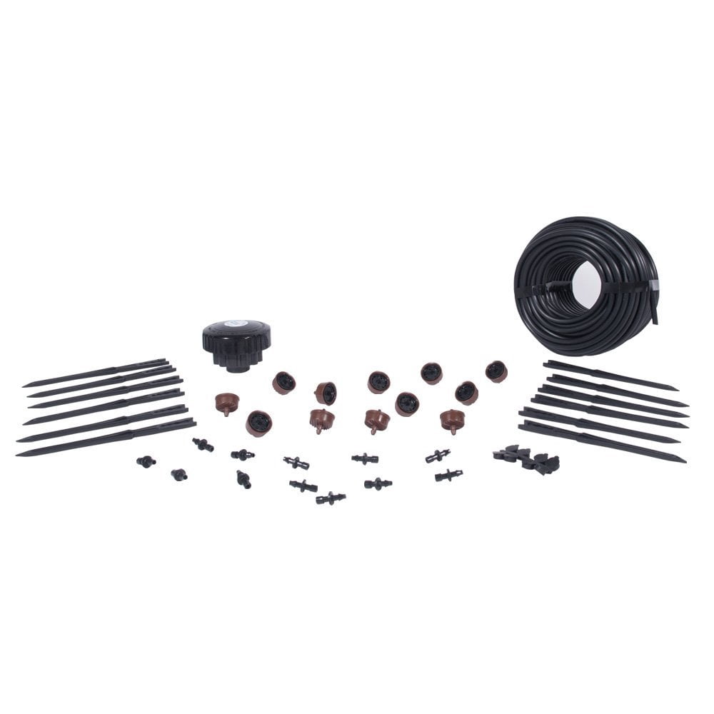 Home Grow Kit - Great Starter Hydroponics Drip Irrigation Kit! - Includes Tubing, Emitters, Manifold, Etc. (Plastic Pots Sold Separately)