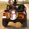 thumbnail image 3 of KAKALAD Christmas Snowman Bird Flower 01 Spare Tire Cover Universal Vehicle Accessories Buckle Car Tools 17”in, 3 of 6