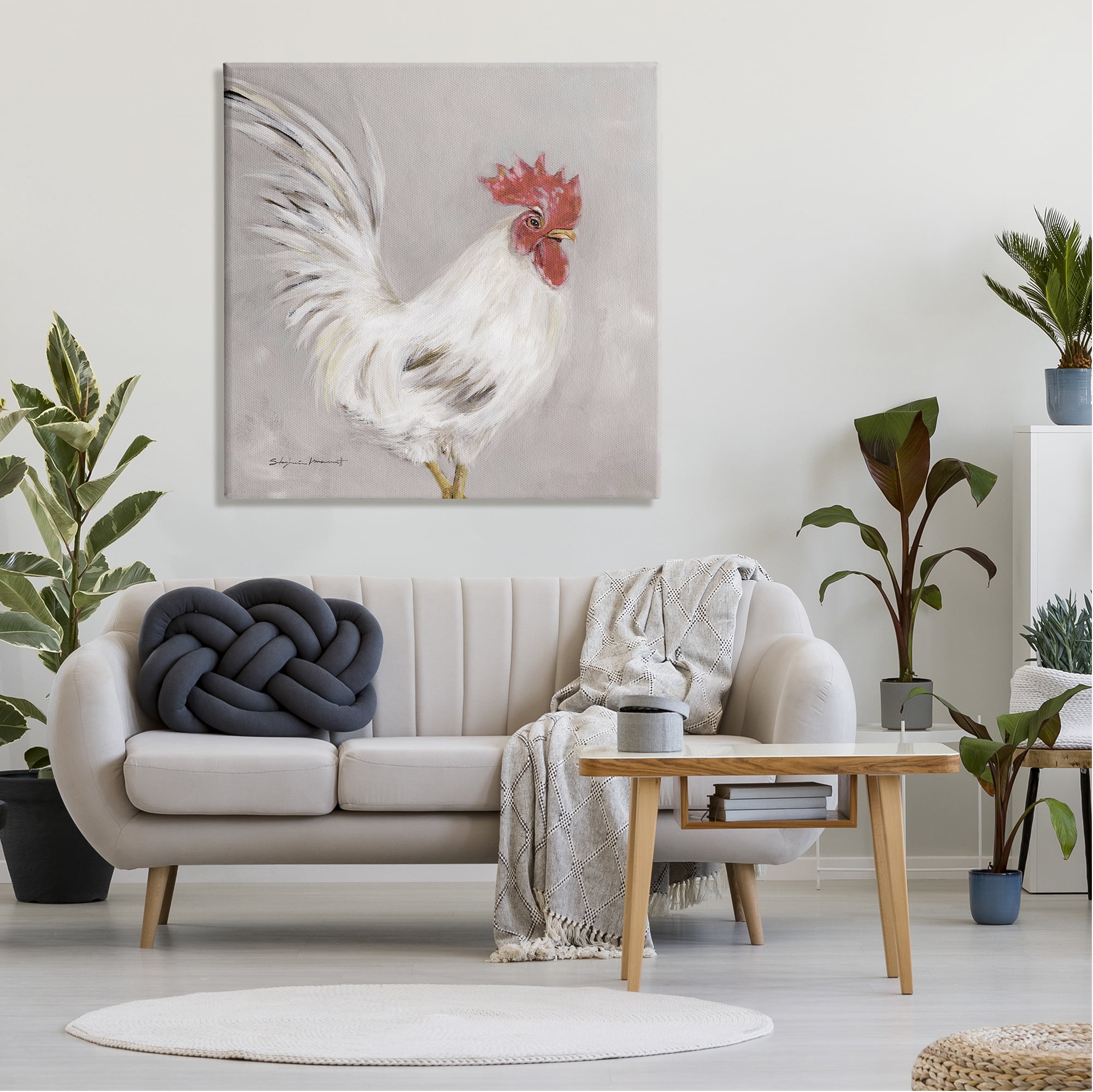 Stupell Country Chicken Hen Portrait Animals & Insects Painting Gallery Wrapped Canvas Print Wall Art