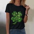 thumbnail image 2 of COMVALUE Funny Cute Shamrock Irish Graphic Tee Top for Women St Patricks Day Shirt (Black, S), 2 of 8