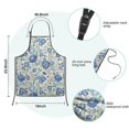 thumbnail image 7 of Pioneer Flower Floral Print Pattern Kids Aprons for Girls and Boys,Adjustable Neck Strap Toddler Aprons for Kids Cooking Baking, 7 of 7