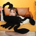 thumbnail image 2 of Simulación de escorpión negro, juguetes de peluche, muñecos de animales, juguetes suaves de la vida Real, regalo para Navidad y cumpleaños, 2 of 8