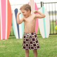 thumbnail image 4 of FORMRS Boys Swim Trunks Quick Dry Mesh Liner Boardshorts Sizes XS-XL, Checkered Stars Pattern, 4 of 7