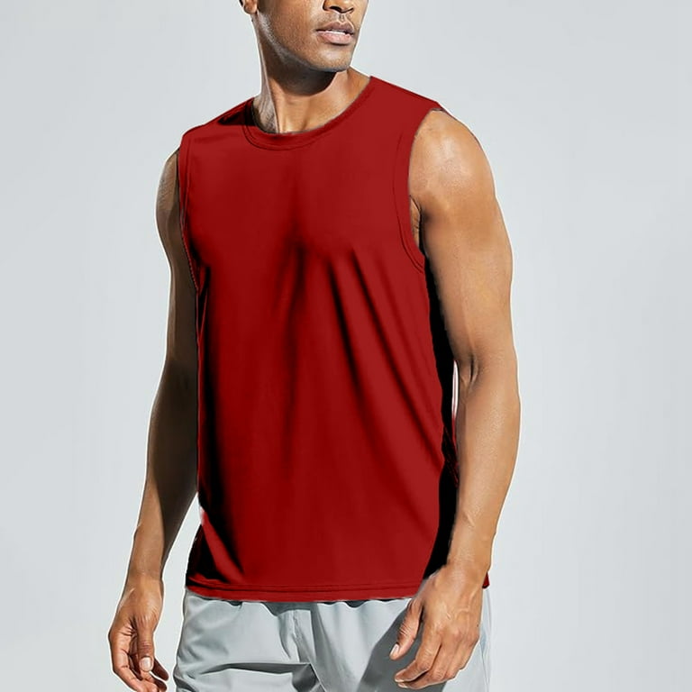 Chu Chu Juniors Clothing Clearance Mens Tanktop Mens Tank Top Tall Sleeveless Graphic Shirts for Men Muscle Shirts for Men Cotton Mens Tank Tops Beach
