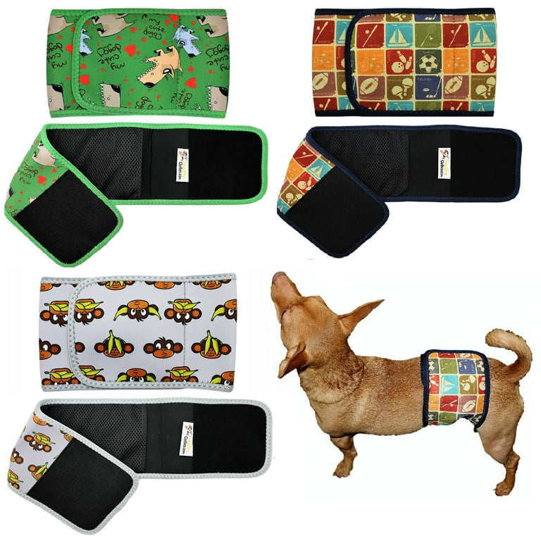WASHABLE Dog Diaper for MALE Belly Band Wrap NEOPRENE Reusable for SMALL and LARGE Big Breeds sz L waist 15 18 Walmart