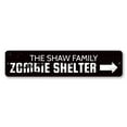 thumbnail image 2 of Zombie Shelter Novelty Decor, Metal Wall Sign - 4x18 Inches, 2 of 4