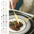 thumbnail image 4 of Set of 4 Stainless Steel Flatware Set Service, Dishwasher Safe, Gothic Cutlery Set Utensils for Halloween Easter Christmas Party Supplies, 4 of 5