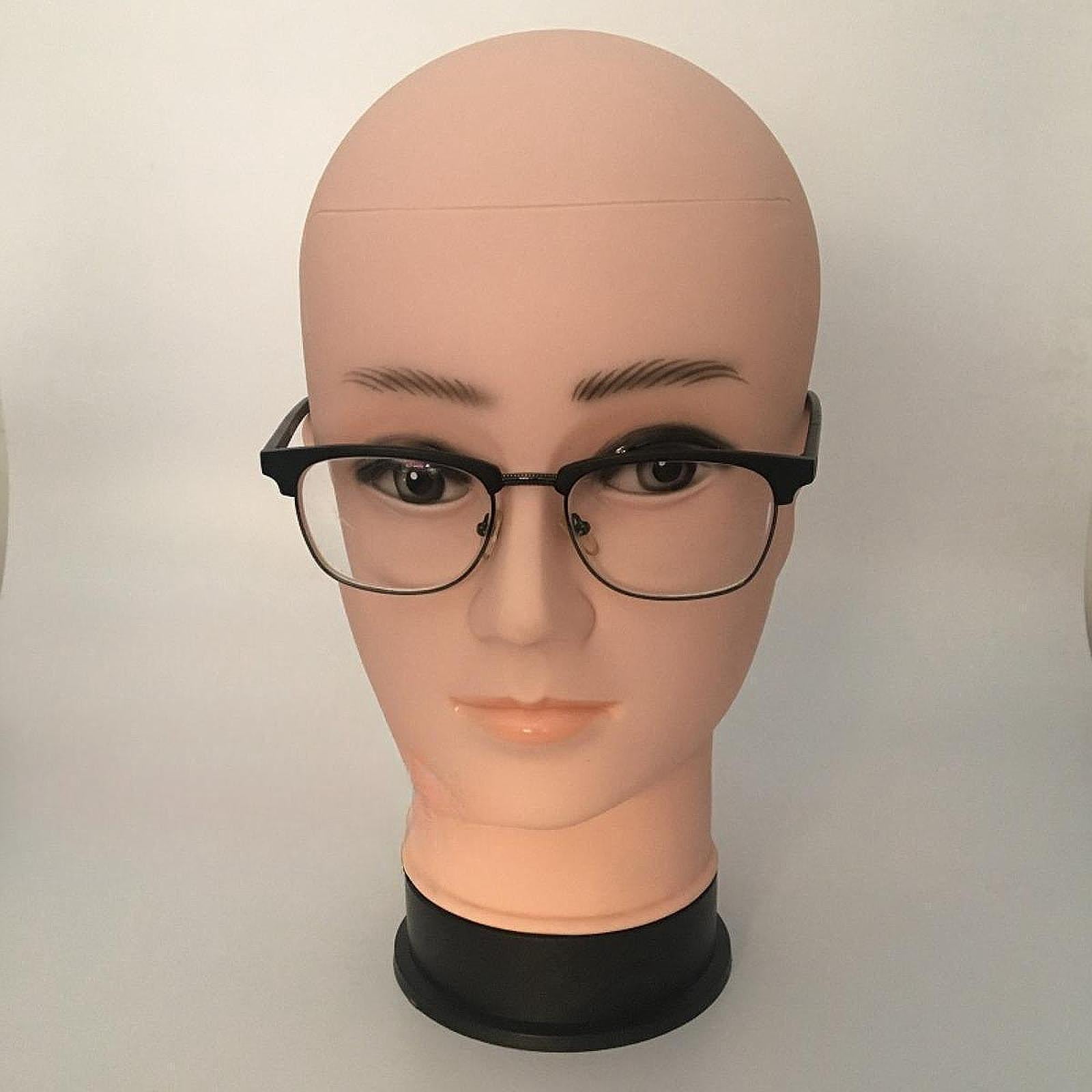Bothyi Male Bald Mannequin Head Lightweight Wig Holder for Hats Hairpieces Earrings