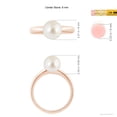 thumbnail image 5 of ANGARA Solitaire South Sea Cultured Pearl Engagement Ring in 14K Rose Gold for Women | June Birthstone, Birthday, Anniversary, Jewelry Gift for Women | Pearl Ring, 5 of 9