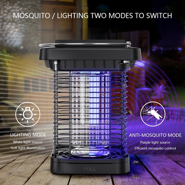 Lámpara Mosquitos Killer Lamp Solar Mosquito Light Insect IP65 Suministros impermeables para el control de moscas Ndcxsfigh Libre de BPA
