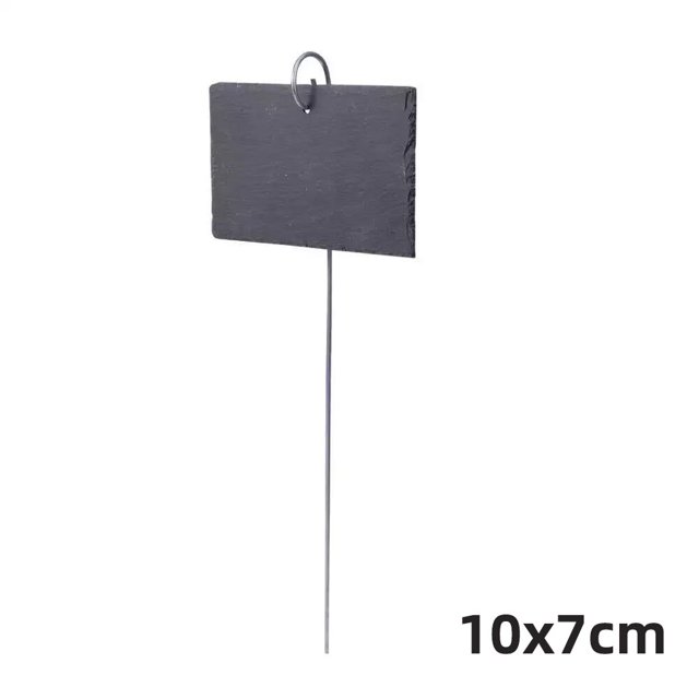 Natural Slate Gardening Plant Tags Flowers Seedlings Potted Identification Sign Waterproof Re-Usable Labels Markers Stakes15PCS He Qiyong unisex