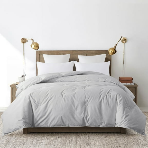 Button Stitch Down Alternative Comforter - Twin - Grey