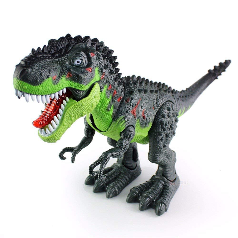 Light Up T-Rex Walking Dinosaur Toy Figure Sounds Real Movement Jurassic World 