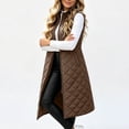thumbnail image 5 of MXALUOB Long Puffer Vest for Women Zip Up Stand Collar Quilted Vests with Pockets Lightweight Sleeveless Padded Coat Winter Daily Wear, 5 of 6