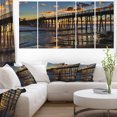 thumbnail image 1 of Pacific Ocean Sunset Oceanside Pier - Modern Seascape Canvas Artwork, 1 of 3