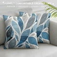 thumbnail image 3 of Qinduosi Blue Floral Pillow Covers Inch Set of Flowers Petals Modern Decorative Throw Pillow Covers Farmhouse Pillow Cases Cushion Covers for Couch Bed Sofa Home Decor, 3 of 5