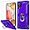 Purple, variant on for Galaxy A42 5G Case with Screen Protector, Grade Shockproof Cover Pass 16ft Drop Test Protective Phone Case with Kickstand Car Holder for Samsung Galaxy A42 5G Gold