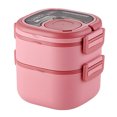 thumbnail image 1 of LCXmlly Stainless Steel Lunch Box For Work Stackable Salad Lunch Bento Box with Divider Stainless Steel Leak Proof Container Spoon Easy Clean for Student, 1 of 8
