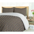 thumbnail image 4 of Ambesonne Ethnic Duvet Cover Sets, Colorful Stripes and Stars, 2-Queen, Indigo Marigold, 4 of 6