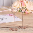 thumbnail image 3 of 12 Uds. Soporte alto para tarjetas, soporte para números de mesa, soporte para tarjetas de mesa, soportes para números de mesa con forma de corazón, Clips para notas y fotos, 3 of 4