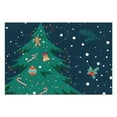 thumbnail image 2 of Merry Christmas Green Xmas Tree Dining Table Placemats 4PCS Durable Linen Placemats 12 X 18 Inch Winter Table Mats for Party Kitchen Dining Decoration for Kitchen Dining Table,Kitchen Table Mats, 2 of 5