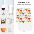 thumbnail image 6 of Fuzoiu Cute Fox with Heart Print Leather Coasters Set,Drink Coasters Set of 4,for Tabletop Protection, Durable PVC Coasters,Home Décor and Housewarming Gift-Square, 6 of 6