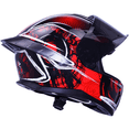 thumbnail image 6 of Full-Face Motorcycle Helmet, Adult Motocross ATV Offroad Dirt Bike Helmet DOT Approved, Red and Black, M Size, 6 of 7