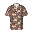 thumbnail image 1 of Balery Cut Pug Camisas hawaianas de manga corta para hombre, camisas playeras de corte holgado, camisas de vacaciones con botones,3X-Large, 1 of 7