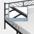 thumbnail image 5 of Topeakmart Queen Size Metal Platform Bed Frame with Headboard and Footboard, Black, 5 of 8