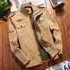 thumbnail image 3 of Chaqueta cortavientos informal para hombre, abrigo para primavera y otoño, nueva prenda de abrigo novedosa, chaqueta militar ajustada, chaquetas cargo para hombre, chaqueta bomber para hombre, 3 of 4