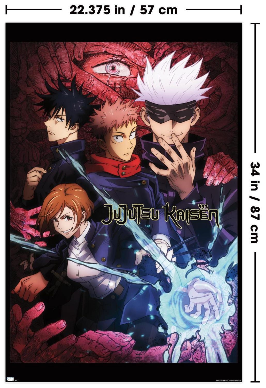 Jujutsu Kaisen - One Sheet English Wall Poster, 22.375" x 34"