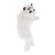 thumbnail image 2 of Lindos adornos de gato de peluche para escritorio, TV, simulación de gato, estatua decorativa, regalos Negro Izquierdo, 2 of 9