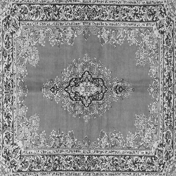 Ahgly Company Indoor Square Persian Gray Traditional Area Rugs, 4' Square
