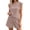 Khaki, variant on Summer Casual Workout Sets for Women 2 Piece Outfits Crew Neck Sleeveless Tank Tops with Loose Elastic Waisted Shorts Simple Stylish Streetwear and Loungewear Matching Set Navy XL