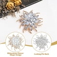 thumbnail image 3 of Uxcell Rhinestone Flower Brooch Pin Vintage Crystal Flower Lapel Pin White, 3 of 6