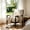 Black+Natural, variant on Rubber Wood Accent Chair with Upholstered Fabric and Bobbin Spindle Frame, Modern Leisure Chair for Living Room Black and Natural