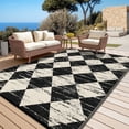 thumbnail image 3 of Findosom Outdoor Rug Waterproof 6'x9' Patio Rugs Foldable Reversible Camping Mat for RV,Deck,Porch,icnic,Beach,Balcony,Black & White, 3 of 11