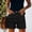 Black-B, variant on FRSASU Women's Jean Shorts Casual Drawstring High Waisted Stretchy Summer Denim Shorts with Pockets Light Blue-C