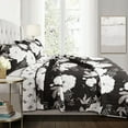 thumbnail image 4 of Lush Decor Zinnia Floral Cotton Reversible Quilt, Full/Queen, Black/Gold, 3-Pc Set, 4 of 11