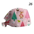 thumbnail image 1 of Gorro ajustable de algodón para mujer, gorro de enfermería con estampado navideño para salón de belleza, Clínica de enfermería, Unisex, 1 of 4