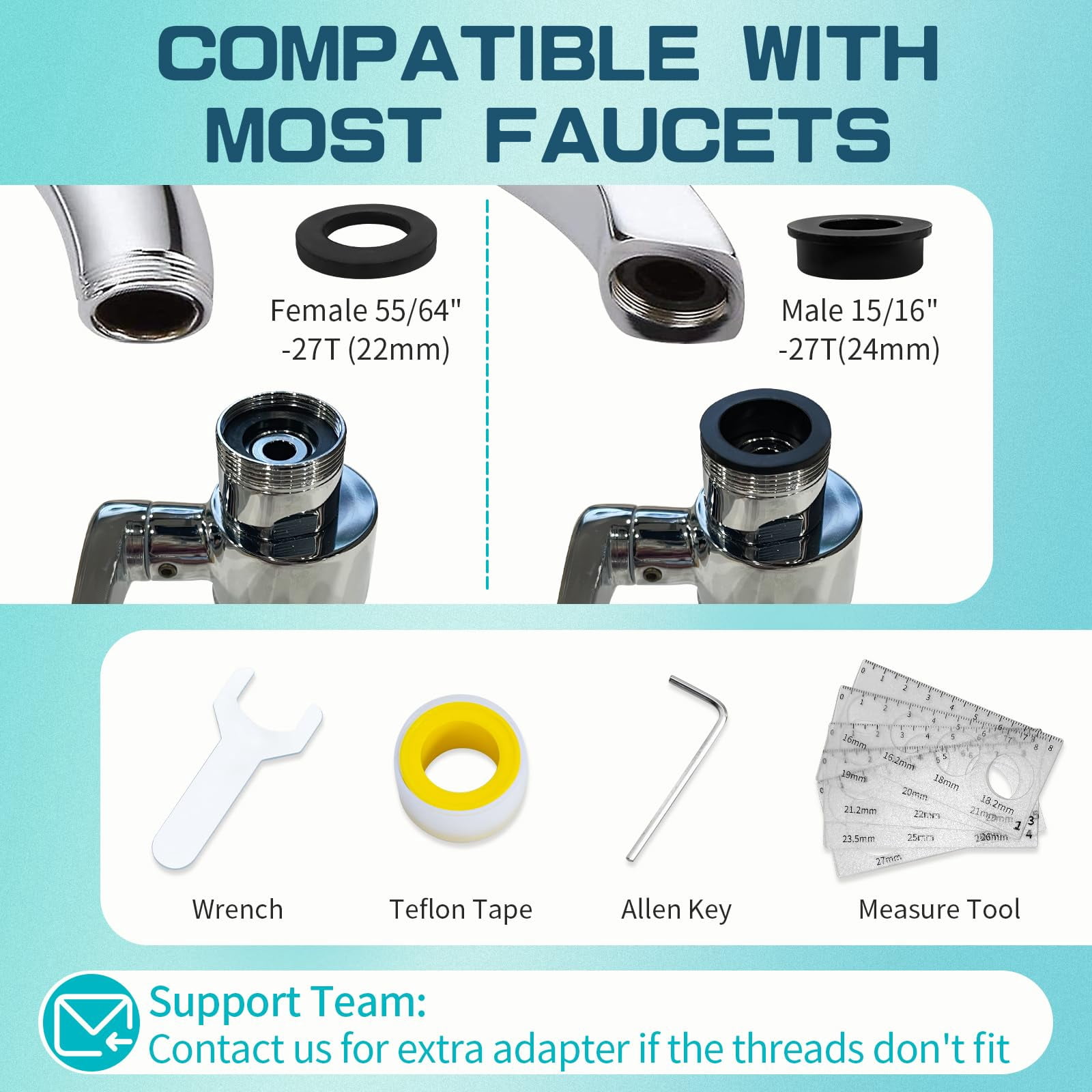 1440ºsink-water-filter Faucet-extender 3.0 Telescopic - Carbon Purifier Reduce 99% Chlorine  Test Bathroom Kitchen Aerator Swivel Long Arm Extension For Hard Water Softener