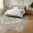 thumbnail image 3 of ODIKA 6'x9' Ultra-Soft Area Rug, Vintage Distressed Border Faded Interlocking Motifs Abstract Flowing Dynamic None Washable, Bare feet friendly, Silk-Touch for Guest Room, Bedroom, 3 of 7