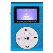 Blasgw Portable MP3 Player, Mini USB LCD Screen MP3 Card Support Sports Music Player Blue