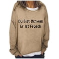 thumbnail image 1 of WEAIXIMIUNG Sweat-Shirt d'Automne Mode Décontractée Imprimé Lettre Col Rond Manches Longues Deux Hoodies, 1 of 4