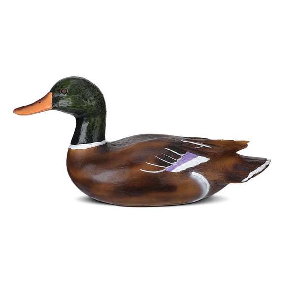 Voglyf Mallard Duck Home Decor Statue Vintage Rustic Home Decorations, Wood Duck Figurines, Handcrafted Artificial, Life Like Animal Sculpture, for Shelf Countryside Indoor Farmhouse