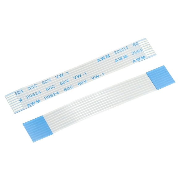 Uxcell Flexible Flat Cable Extension Cables 8 Pins 1.0mm Pitch 60mm A Type for DVD Player 20 Pack