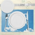 thumbnail image 3 of Ambesonne Party Place Mats Set of 4, Message Sky Clouds, Standard Size, Sky Blue White, 3 of 6